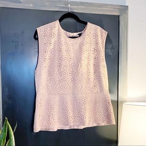 NWT Ann Taylor Blush Peplum Top
